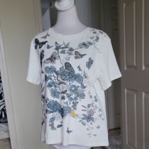 Floral Print Women's Top Large